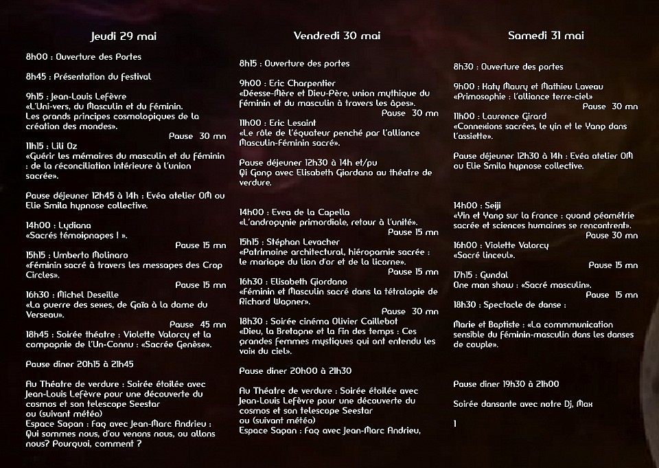 Programme saison 2 recto